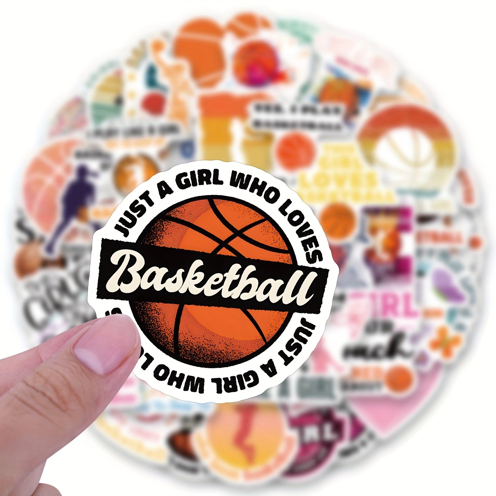 60pcs Girl Basketball Stickers Water Bottle Laptop Stickers For Girls