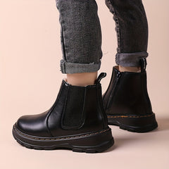 Casual Solid Zipper Boots for Girls Lightweight Indoor Outdoor Winter