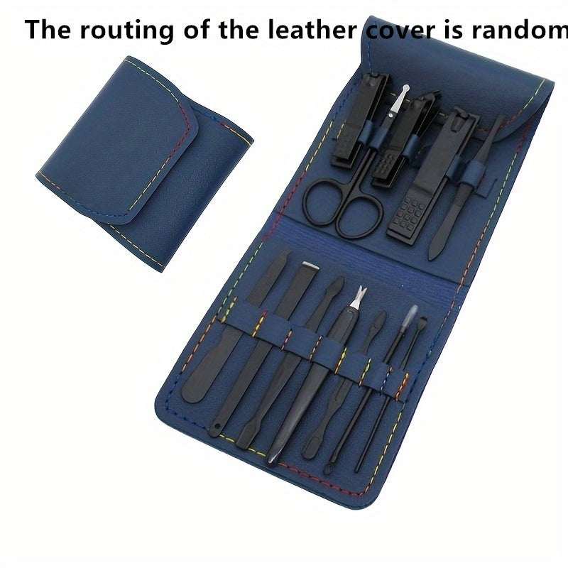 Stainless Steel Manicure Set Portable Nail Clipper 12pcs Beauty Tool