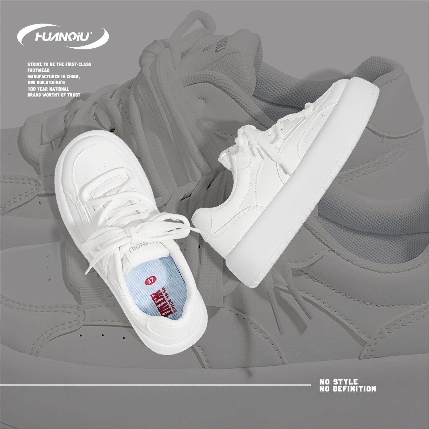 HUANQIU Women's Lace-up Lightweight Sports Sneakers