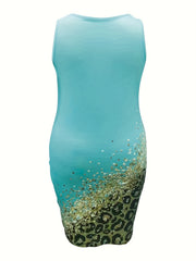 Leopard Slogan Bodycon Dress