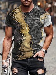 Men's 3D Abstract Graphic T-shirt Mid Stretch Tee For Outdoor
