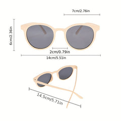 Y2K Round Sunglasses Casual Mirror Lens UV400