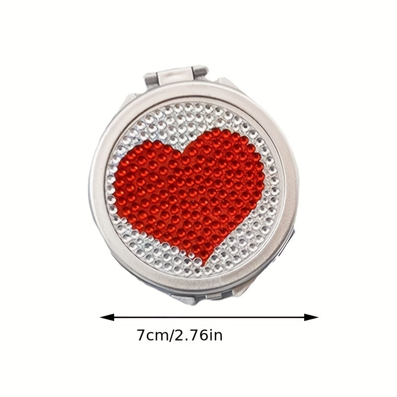 Leopard Pattern Makeup Mirror Double Sided Compact Cosmetic Mirror