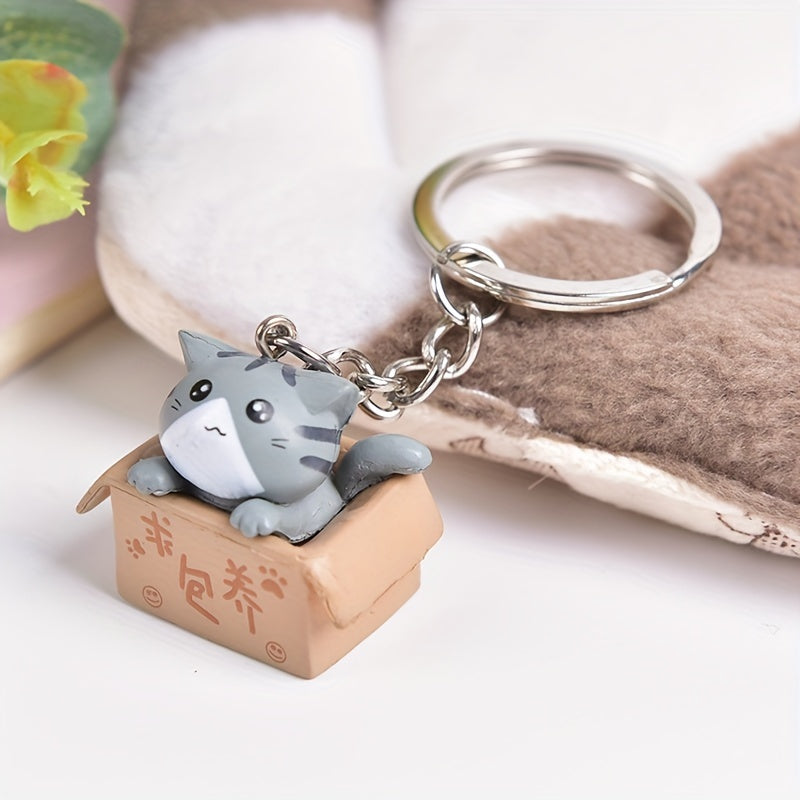 Cute Cartoon Cat Key Ring Chain Pendant for Bag Car Keychain