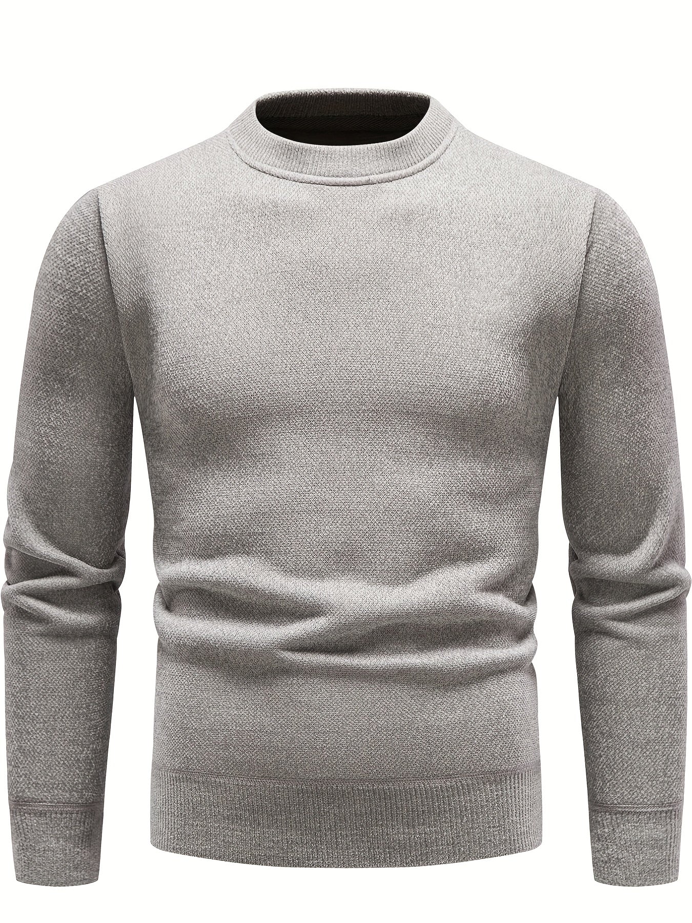 Men's Solid Sweater Pullover Jumper for Spring Fall