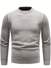 Men's Solid Sweater Pullover Jumper for Spring Fall