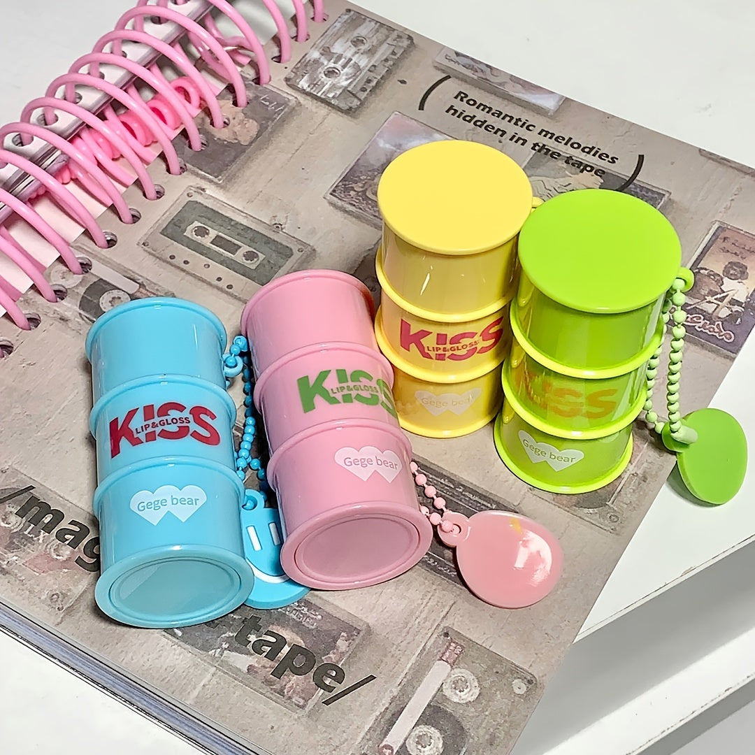 Bucket Shape Lip Glaze Water Gloss Mirror Glass Lip Gloss