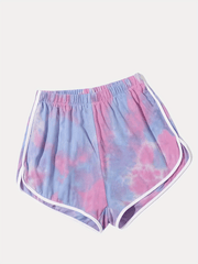 Tie Dye Elastic Waist Summer Shorts