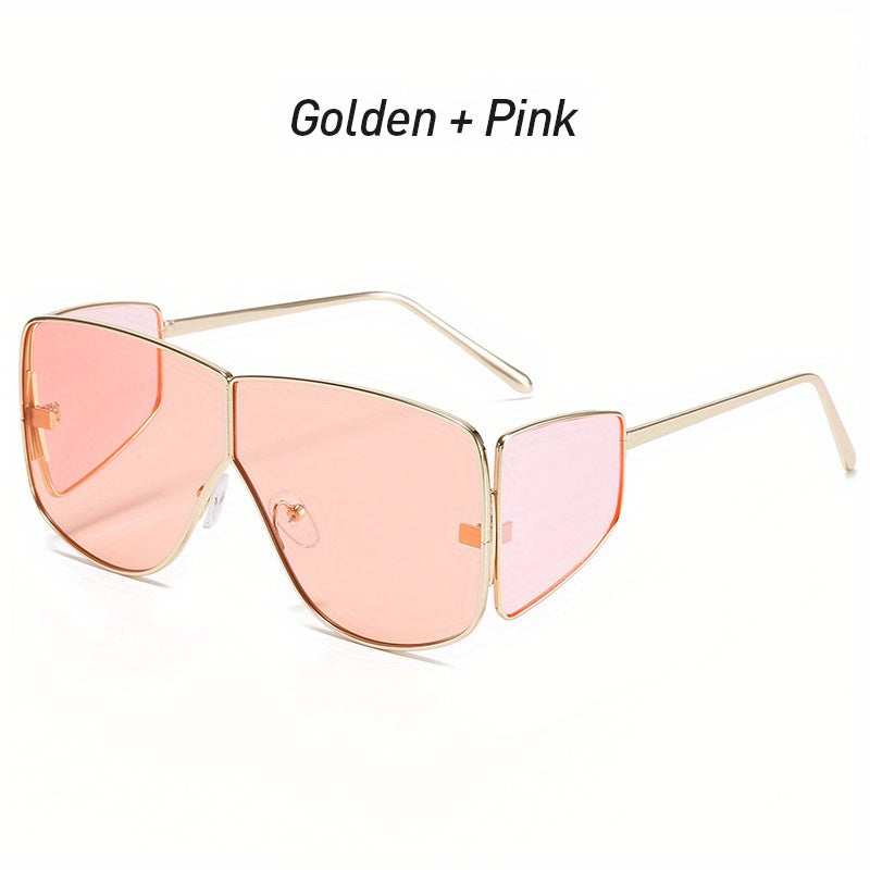 Steampunk Big Frame Four Lenses Sunglasses For Men
