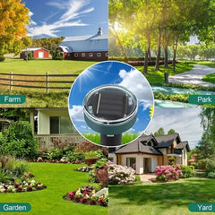 Solar Ultrasonic Circular Ground Penetrating Repellent for Lawn Garden & Yard