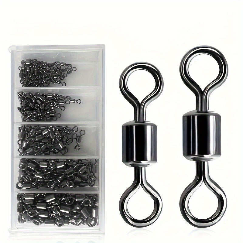 210pcs Fishing Barrel Swivels High Strength Fishing Connectors
