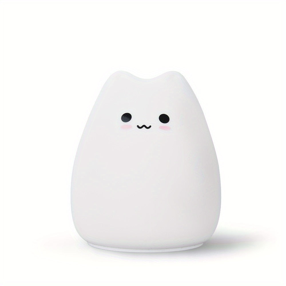 Adorable Cat Silicone Night Light for Kids