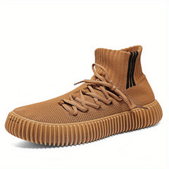 Men's Lace up Sock Sneakers Lightweight Breathable Running Gym Shoes