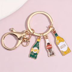 Beer Cup Pendant Keychain Christmas Party Halloween Holiday Gift