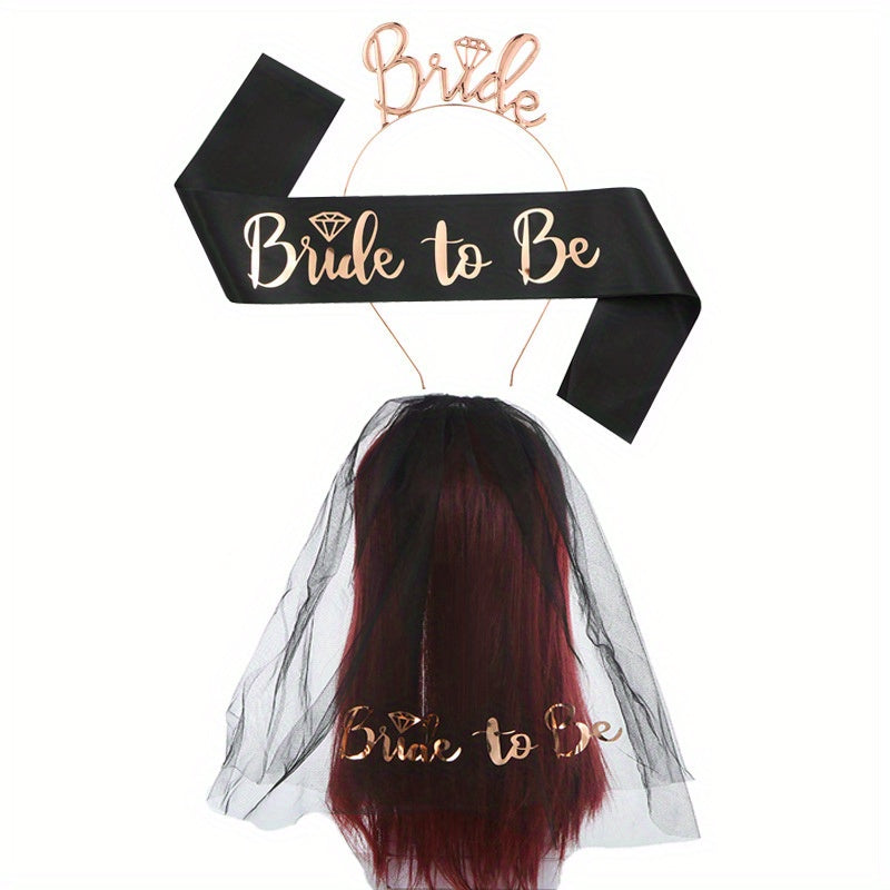 Bridal Crown Veil Set for Bachelor Party