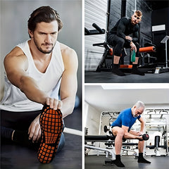 3 Pairs Men's Non-Slip Yoga Pilates Socks Grippy Floor Socks
