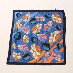 Floral Print Bandana Silk Scarf Casual Shawl Scarf Wrap