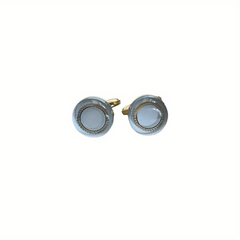 Copper Round Cufflinks For Men