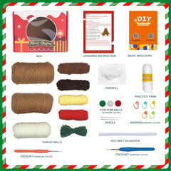 Crochet Material Set DIY Ornaments English Instruction