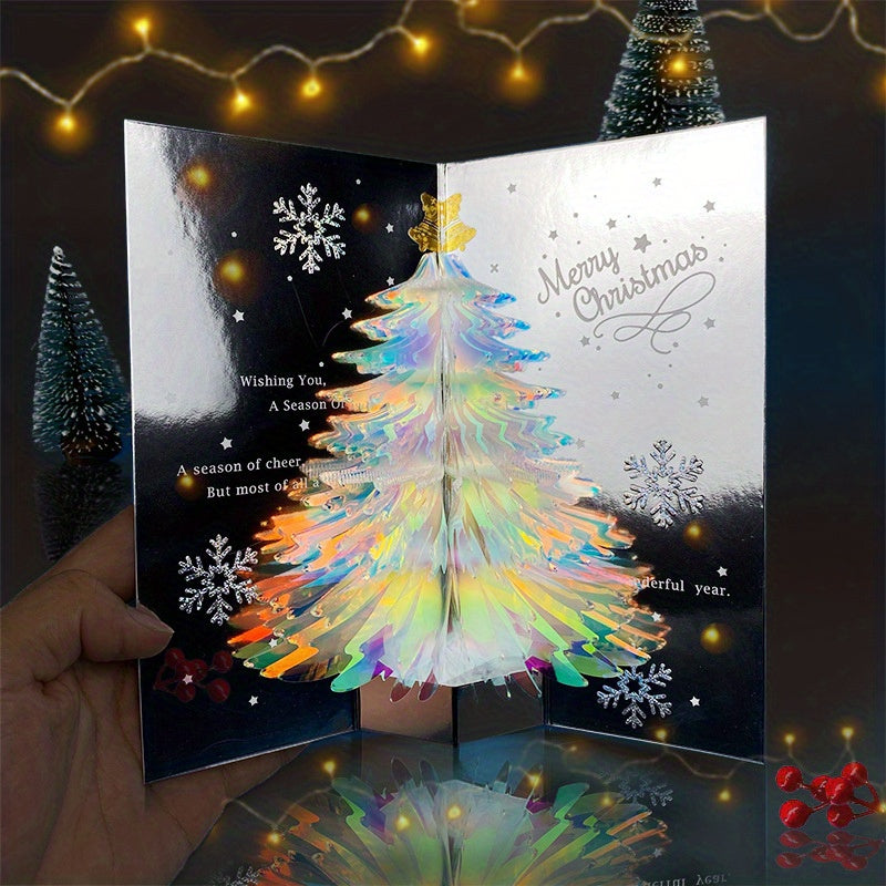 Christmas 3D Greeting Card Sparkling Dream Christmas Tree Blessing