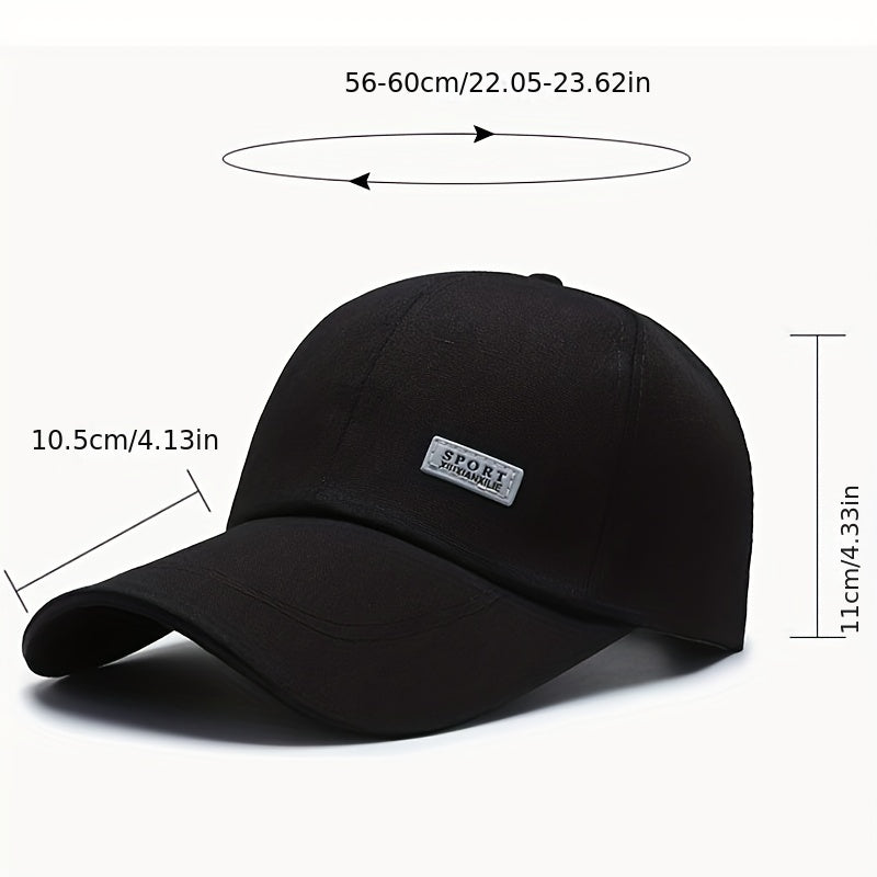 Unisex Sunshade Adjustable Baseball Cap with Extended Eaves