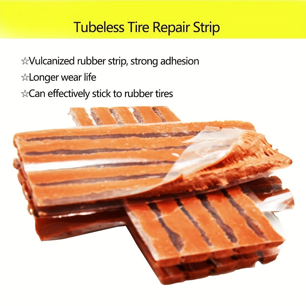 23pcs Tire Plug Kit Heavy Duty Repair Tools Emergency Fix Punctures Flats Patch