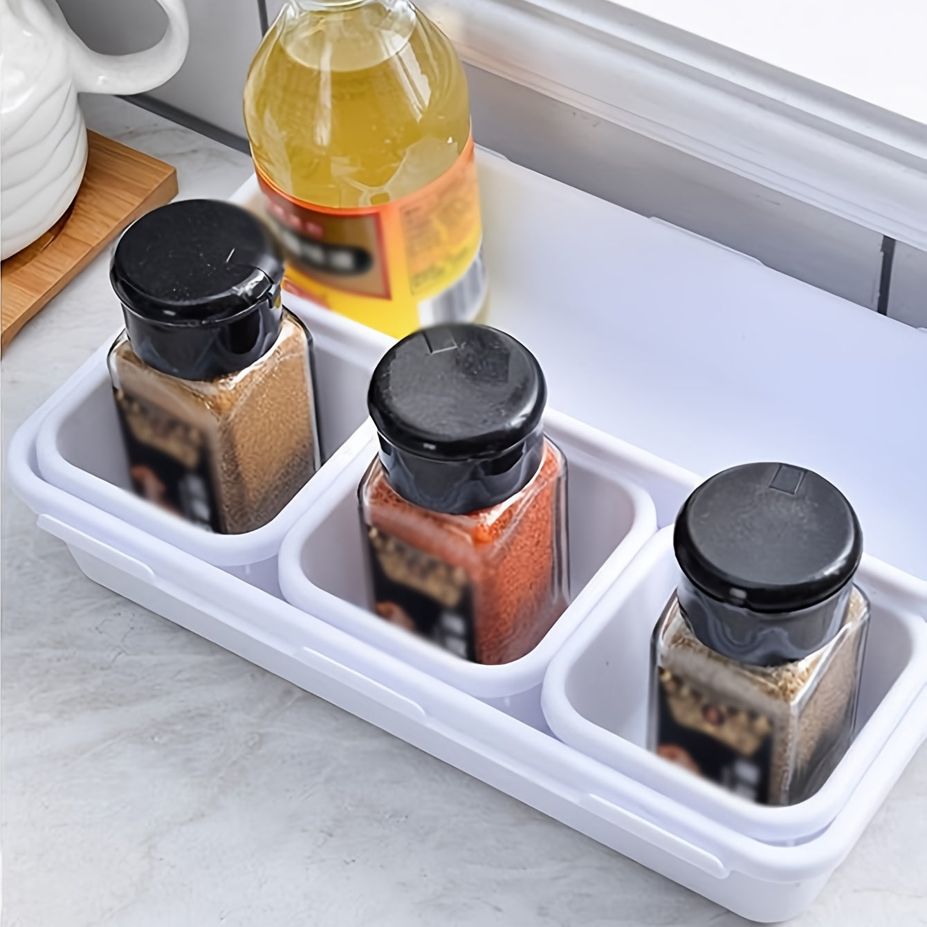 Desk Drawer Organizer Set of 8 - Office Bathroom Kitchen Makeup