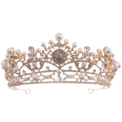Faux Pearl Princess Pageant Engagement Wedding Hair Accessories