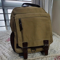 Retro Style Canvas Backpack for Outdoor Travel and Commute