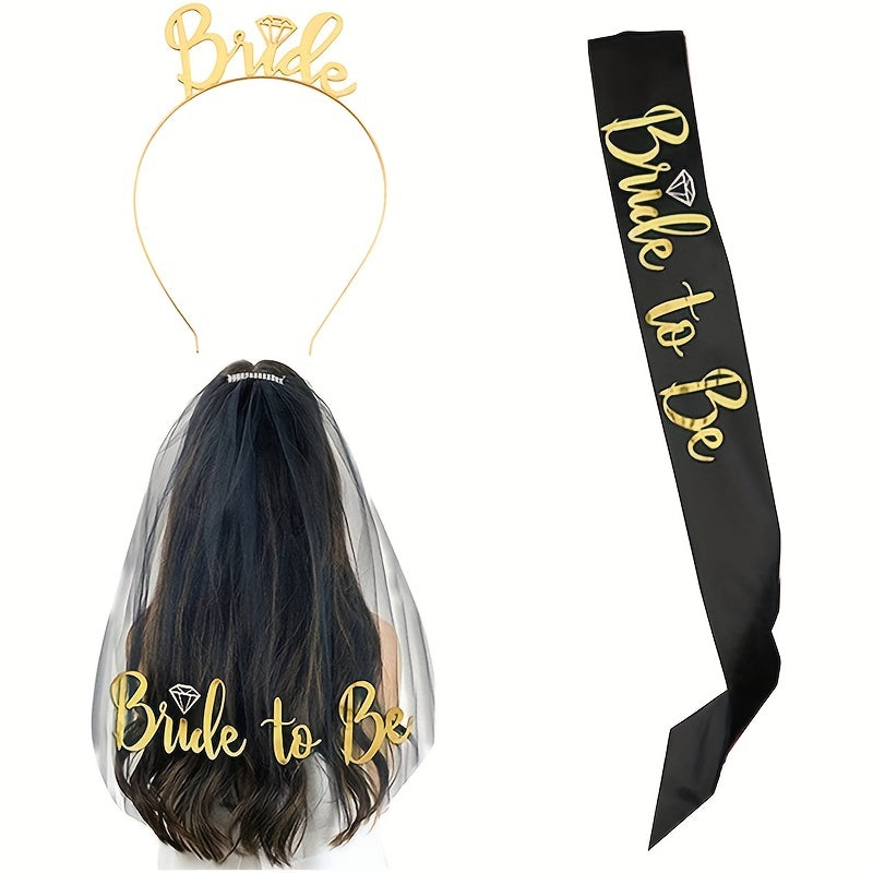 Bridal Crown Veil Set for Bachelor Party