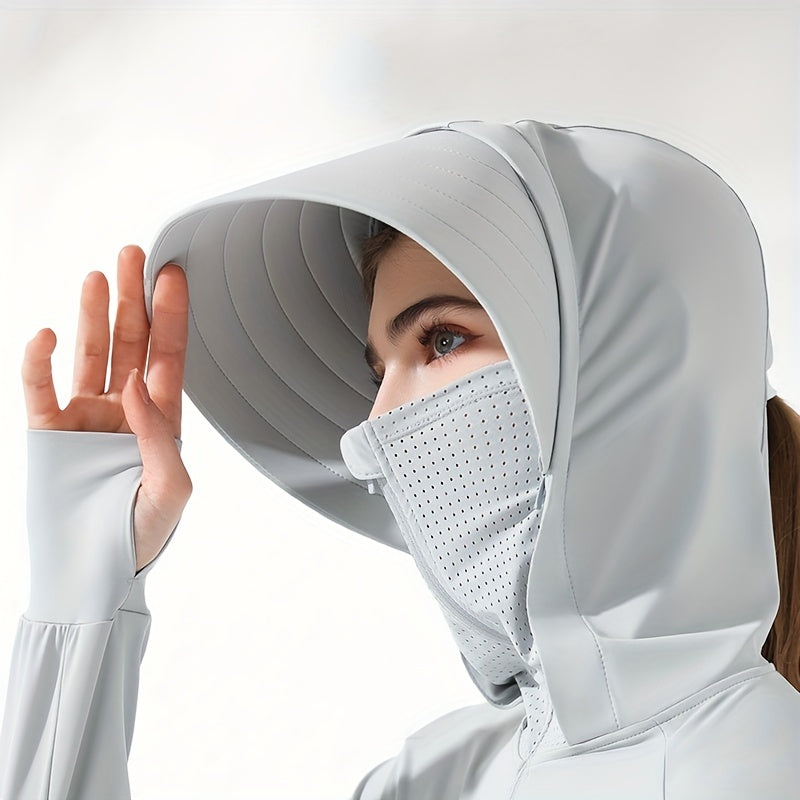 UV Protection Zip Up Hoodie for Hiking with Pockets