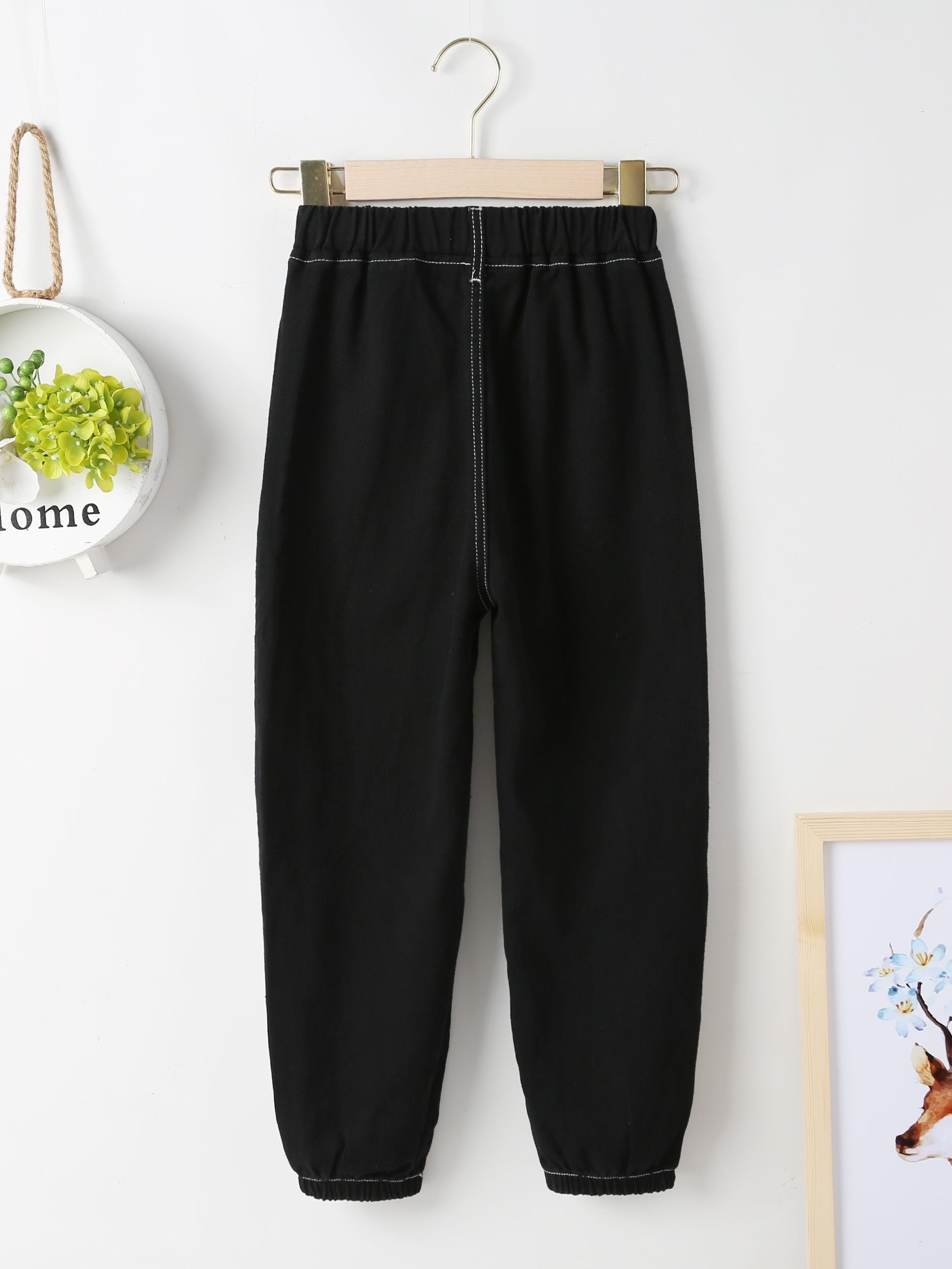 Boy's Confidence Graphic Print Jeans Casual Denim Pants