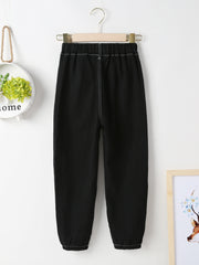 Boy's Confidence Graphic Print Jeans Casual Denim Pants