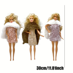 30cm Doll Accessory: Bobby Dress Casual Set Skirt & Shawl Gift (No Doll)