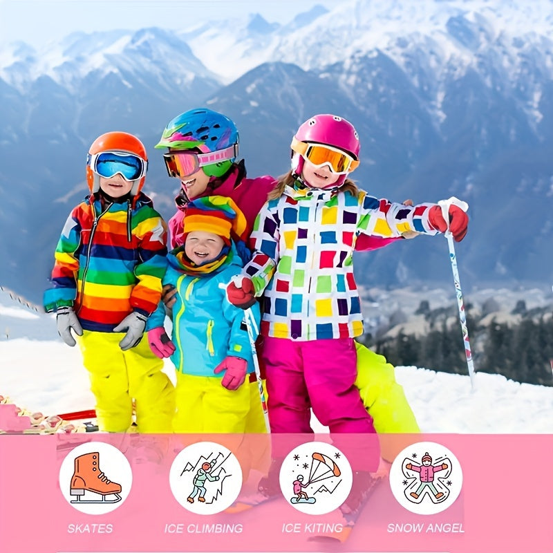 Kids Winter Snow Gloves Waterproof Windproof Warm Gloves