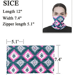 Heated Infinity Scarf Neck Gaiter Face Covering Sleeve Pocket Women Adult