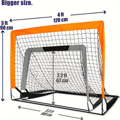 2pcs Portable Soccer Goals Set for Backyard Games & Training