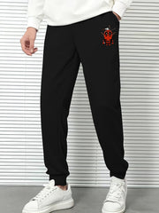 Men's Cartoon Print Elastic Waist Sports Pants