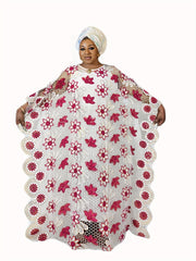 Sequin Floral Pattern Kaftan Dress