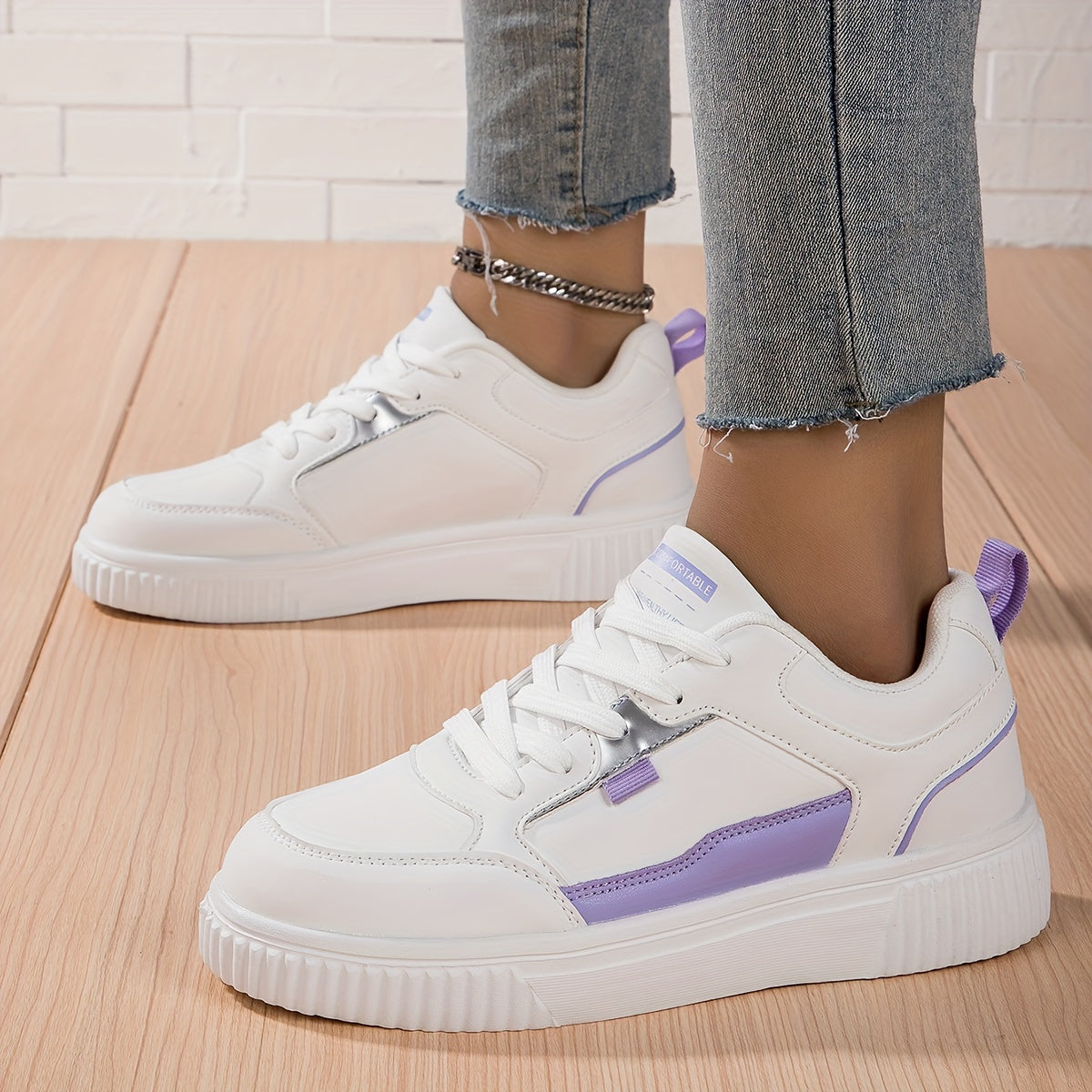 Flat Sports Sneakers Slip resistant Skateboarding Walking Shoes
