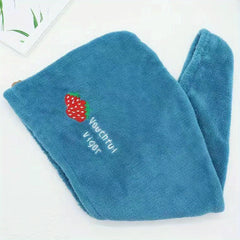 Embroidered Hair Drying Cap Towel Wrap Absorbent Quick Drying Shower Cap