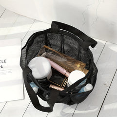 Portable Mesh Toiletry Bag for Travel Business Trips Home & Outdoor Beach