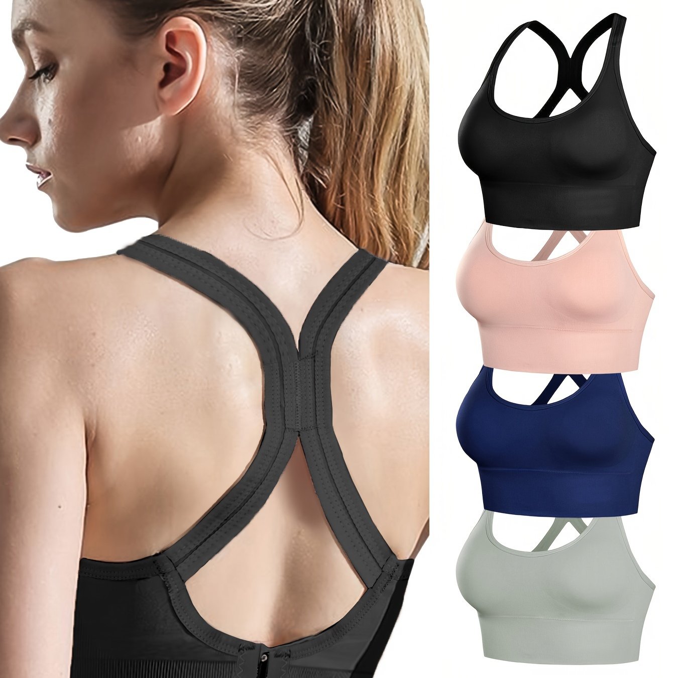 Adjustable Push Up Shockproof Yoga Bra Women's Activewear