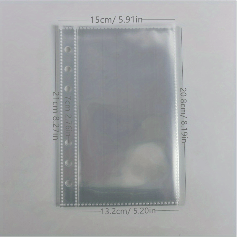 10pcs A5 Binder Pocket With 6 hole Budget Cash Envelope