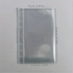 10pcs A5 Binder Pocket With 6 hole Budget Cash Envelope