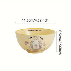 4pcs Easter Bunny Pattern Bowls Gift Boxed Ceramic Dinnerware