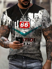 3D Print Men's Tee Shirt Street Style Round Neck Casual Summer Top