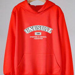 Girls Unique Pattern Hooded Sweatshirt for Outdoor Activities