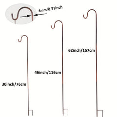 Copper Shepherd Hooks for Hanging Bird Feeders